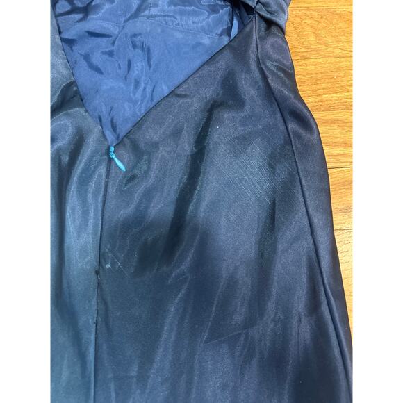 Cache Blue Ombre Satin Gown Y2K Vintage sz 4 - Picture 6 of 10